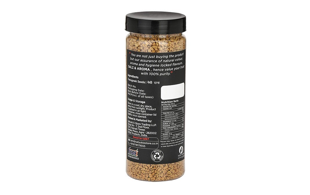 Salz & Aroma Fenugreek Seeds    Plastic Jar  250 grams